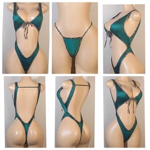 Green Custom Exotic Thong One Piece